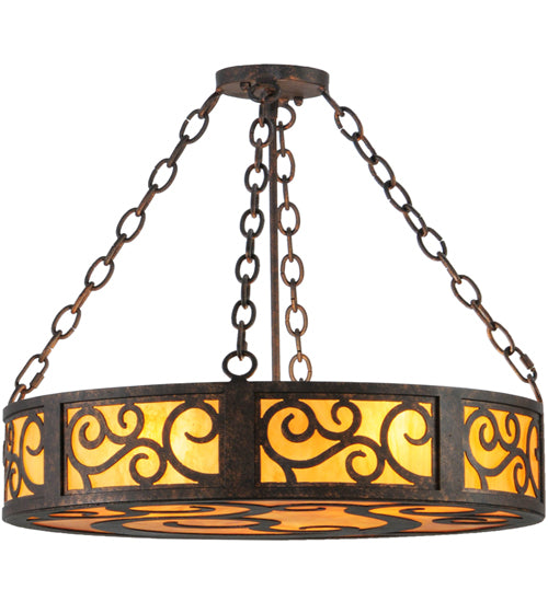 Meyda Tiffany Dean 142197 Pendant Light - Rust, Custom