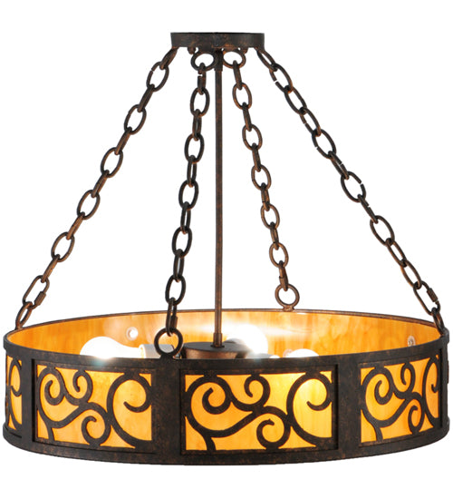 Meyda Tiffany Dean 142197 Pendant Light - Rust, Custom