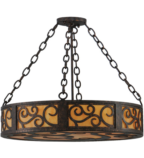 Meyda Tiffany Dean 142197 Pendant Light - Rust, Custom
