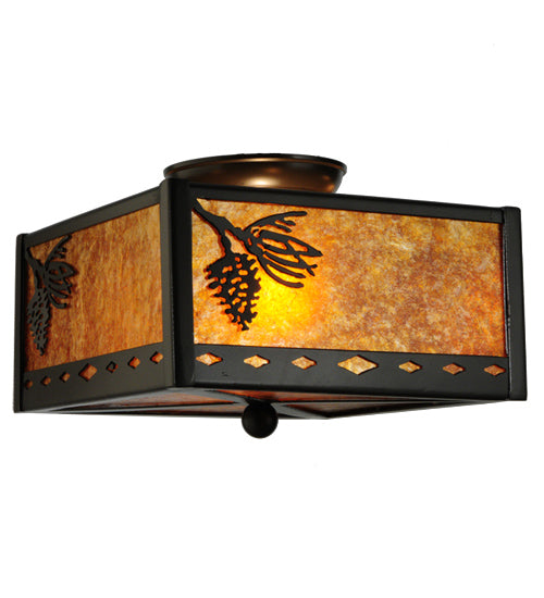 Meyda Tiffany Balsam Pine 142265 Ceiling Light - Timeless Bronze
