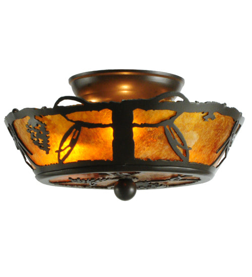 Meyda Tiffany Whispering Pines 142266 Ceiling Light - Timeless Bronze