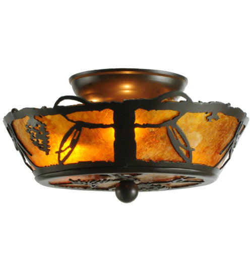 Meyda Tiffany Whispering Pines 142266 Ceiling Light - Timeless Bronze