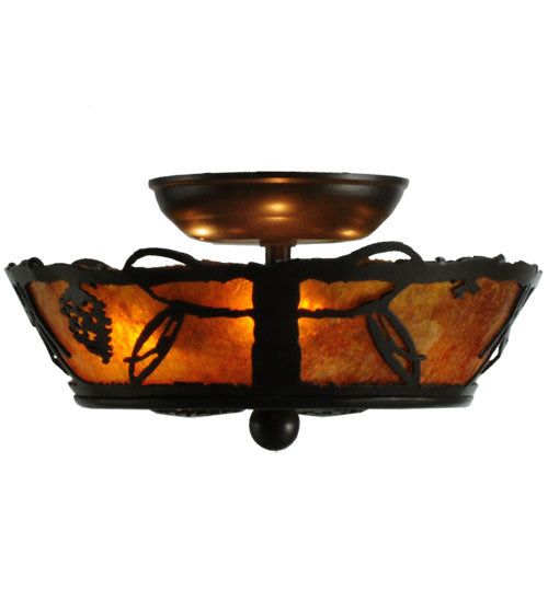 Meyda Tiffany Whispering Pines 142266 Ceiling Light - Timeless Bronze