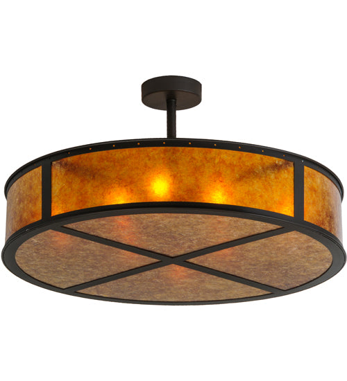 Meyda Tiffany Smythe Craftsman 142268 Chandelier Light - Oil Rubbed Bronze