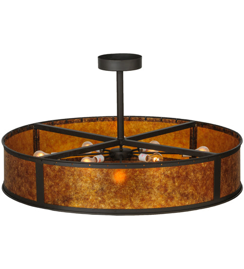 Meyda Tiffany Smythe Craftsman 142268 Chandelier Light - Oil Rubbed Bronze