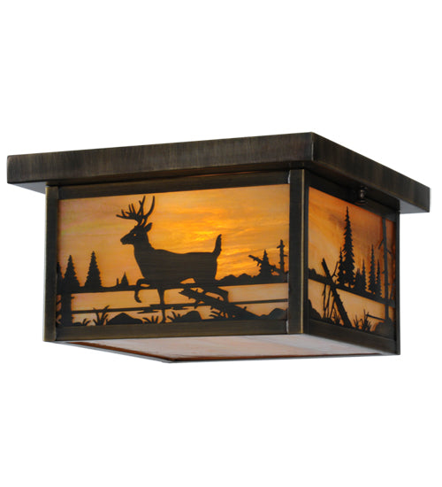 Meyda Tiffany Hyde Park 142324 Ceiling Light - Antique Brass