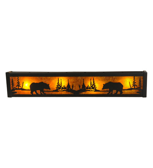 Meyda Tiffany Bear At Lake 14238 Bath Vanity Light 24 in. wide - Rust,Antique,Custom