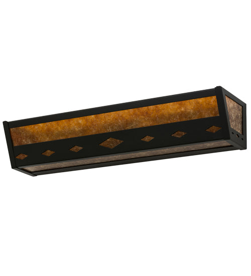 Meyda Tiffany Diamond Trim 14247 Bath Vanity Light 24 in. wide - Craftsman Brown
