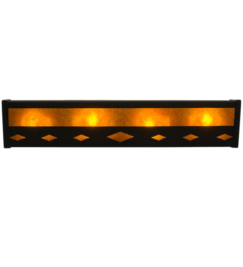 Meyda Tiffany Diamond Trim 14247 Bath Vanity Light 24 in. wide - Craftsman Brown