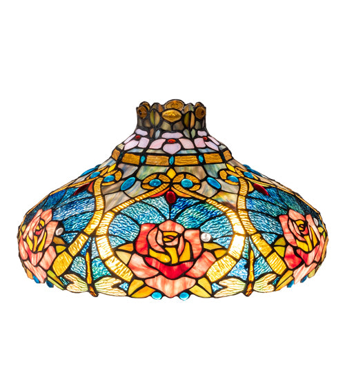 Meyda Tiffany Lighting 142515 Dragonfly Rose Shade Lamp Shade Multicolored