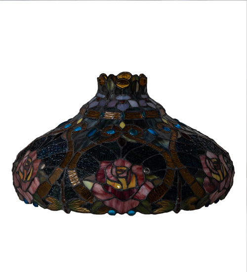 Meyda Tiffany Lighting 142515 Dragonfly Rose Shade Lamp Shade Multicolored