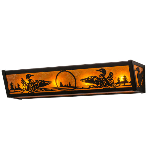 Meyda Tiffany Loon 14254 Bath Vanity Light 24 in. wide - Mahogany Bronze