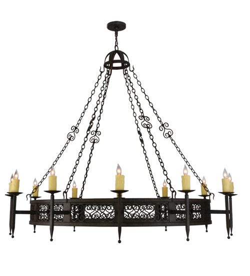 Meyda Tiffany Toscano 142552 Chandelier Light - Mahogany Bronze