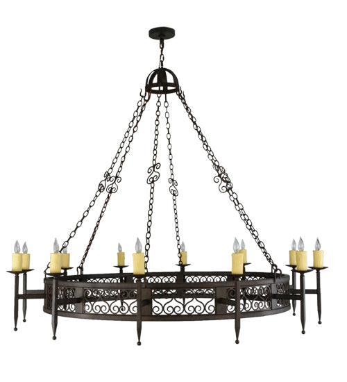 Meyda Tiffany Toscano 142552 Chandelier Light - Mahogany Bronze