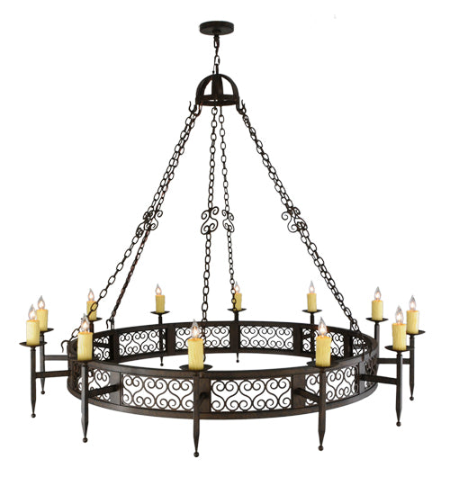 Meyda Tiffany Toscano 142552 Chandelier Light - Mahogany Bronze