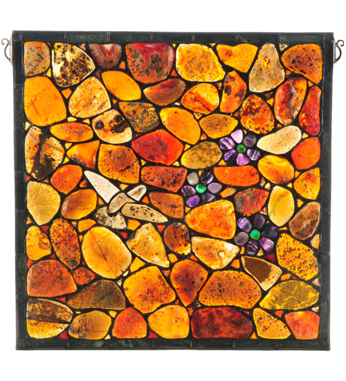 Meyda Tiffany Lighting 142632 Hummingbird Window Mirror Multicolored