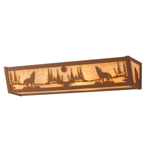 Meyda Tiffany Wolf On The Loose 14266 Bath Vanity Light 24 in. wide - Earth
