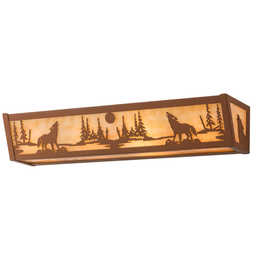 Meyda Tiffany Wolf On The Loose 14266 Bath Vanity Light 24 in. wide - Earth
