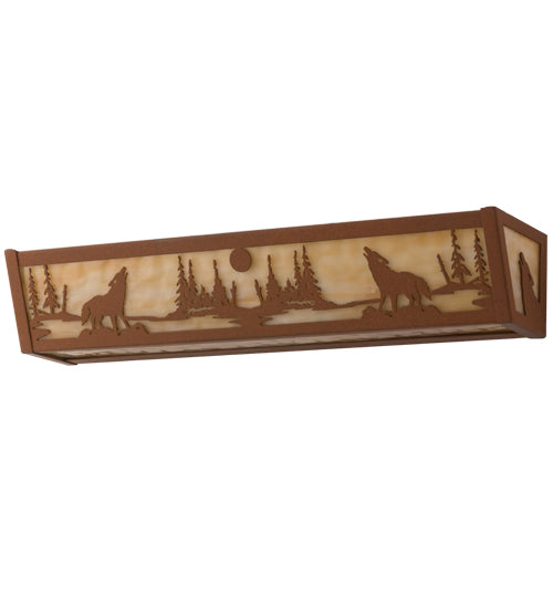 Meyda Tiffany Wolf On The Loose 14266 Bath Vanity Light 24 in. wide - Earth