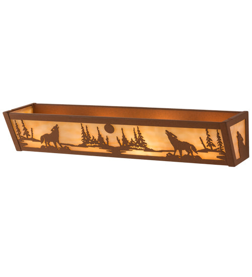 Meyda Tiffany Wolf On The Loose 14266 Bath Vanity Light 24 in. wide - Earth