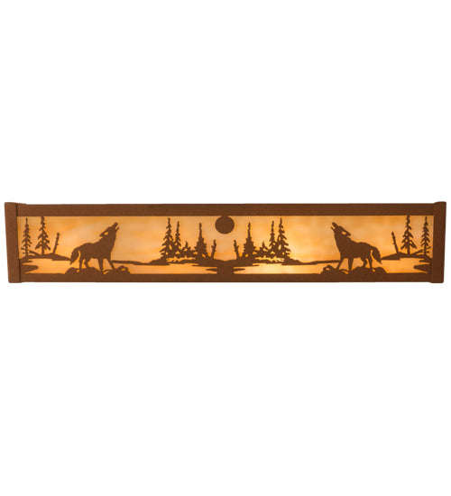 Meyda Tiffany Wolf On The Loose 14266 Bath Vanity Light 24 in. wide - Earth