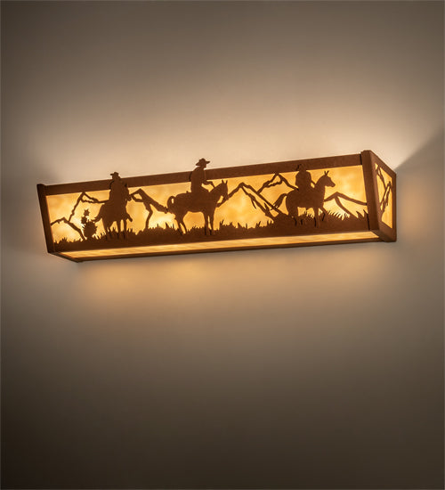 Meyda Tiffany Western 14267 Bath Vanity Light 24 in. wide - Earth