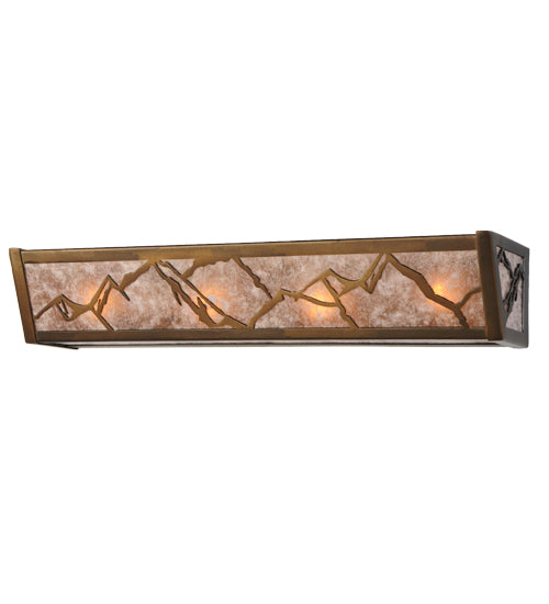 Meyda Tiffany Mountains 142744 Bath Vanity Light 6 in. wide - Antique Copper