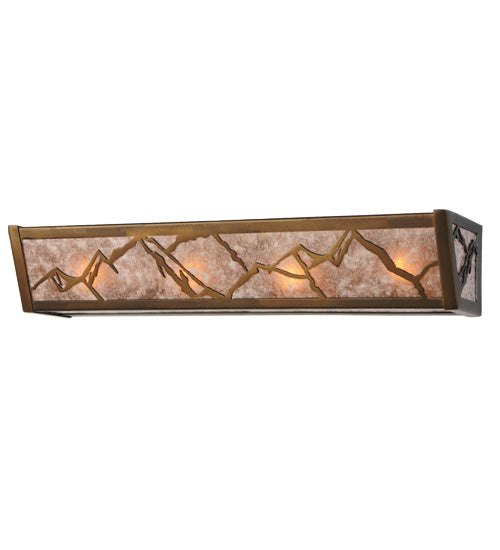 Meyda Tiffany Mountains 142744 Bath Vanity Light 6 in. wide - Antique Copper