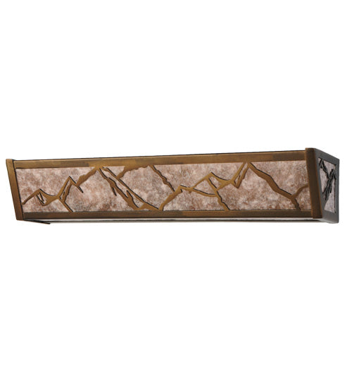 Meyda Tiffany Mountains 142744 Bath Vanity Light 6 in. wide - Antique Copper