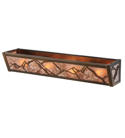 Meyda Tiffany Mountains 142744 Bath Vanity Light 6 in. wide - Antique Copper