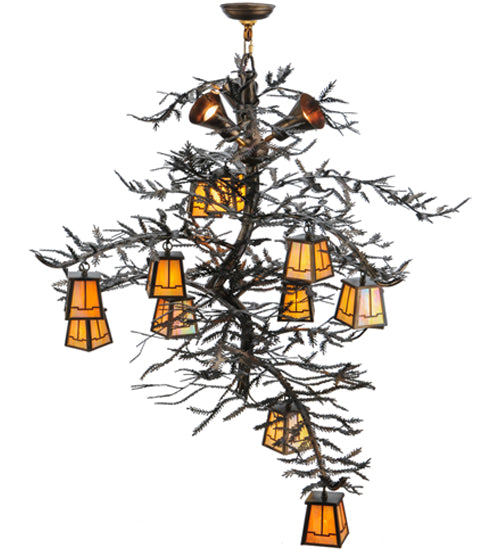 Meyda Tiffany Pine Branch 142768 Chandelier Light - Antique Copper,Burnished Copper