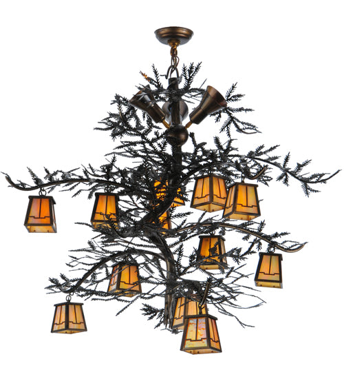 Meyda Tiffany Pine Branch 142768 Chandelier Light - Antique Copper,Burnished Copper