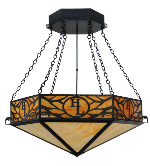 Meyda Tiffany Hexagon 142795 Pendant Light - Mahogany Bronze