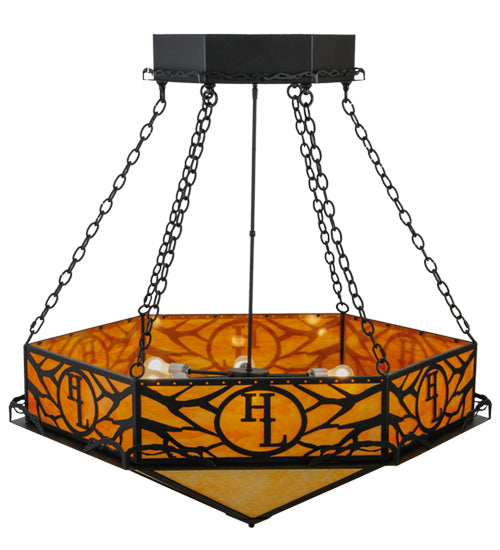 Meyda Tiffany Hexagon 142795 Pendant Light - Mahogany Bronze