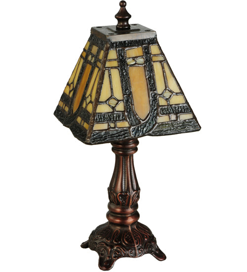 Meyda Tiffany Lighting 142878 Sierra Prairie Mission One Light Mini Lamp Lamp Bronze / Dark