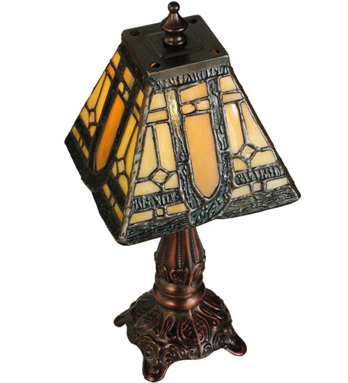 Meyda Tiffany Lighting 142878 Sierra Prairie Mission One Light Mini Lamp Lamp Bronze / Dark