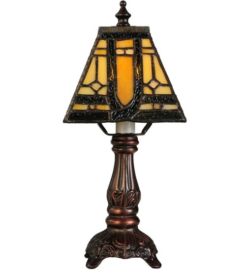 Meyda Tiffany Lighting 142878 Sierra Prairie Mission One Light Mini Lamp Lamp Bronze / Dark
