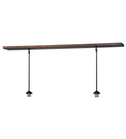 Meyda Tiffany Lighting 142923 Shirley Two Light Pendant Set Utility Light Bronze / Dark