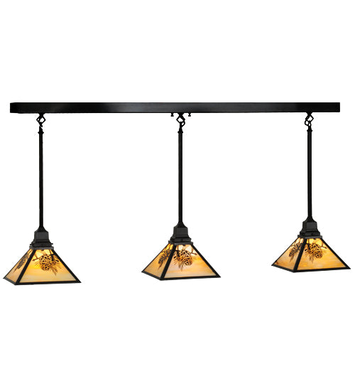 Meyda Tiffany Winter Pine 143181 Pendant Light - Craftsman Brown