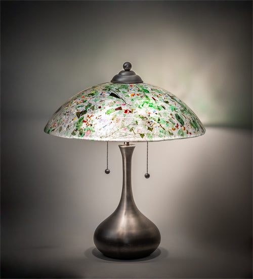 Meyda Tiffany Lighting 143292 Metro Fusion Two Light Table Lamp Lamp Pewter, Nickel, Silver