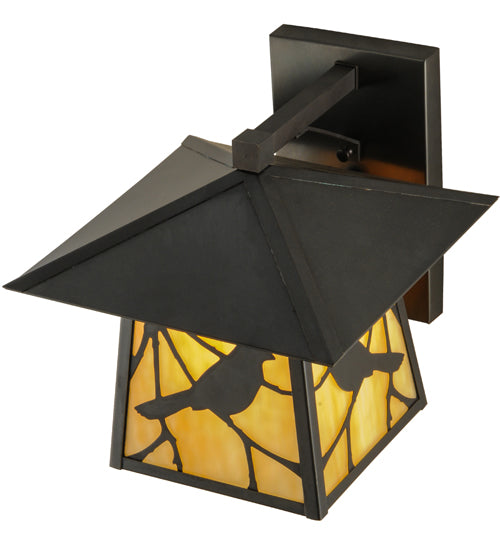 Meyda Tiffany Lighting 143329 Stillwater One Light Wall Sconce Outdoor Bronze / Dark