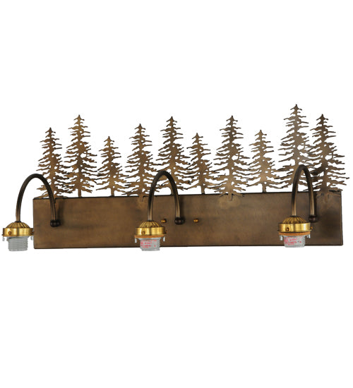Meyda Tiffany Spruce Pine 143443 Bath Vanity Light 11 in. wide - Antique Copper