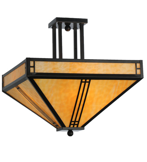 Meyda Tiffany Prairie Loft 143407 Ceiling Light - Craftsman Brown