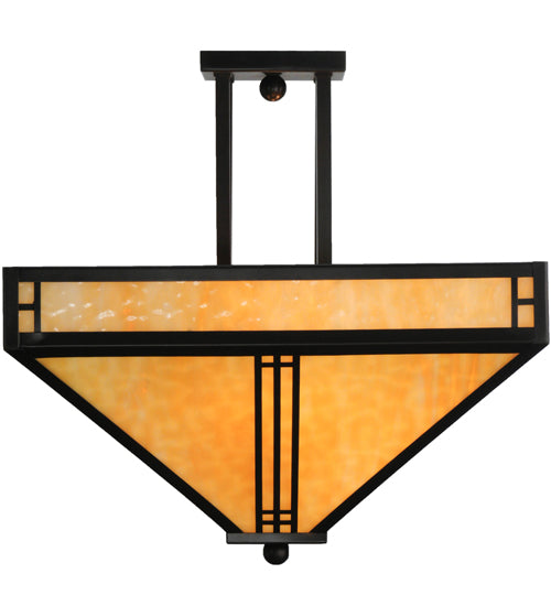 Meyda Tiffany Prairie Loft 143407 Ceiling Light - Craftsman Brown