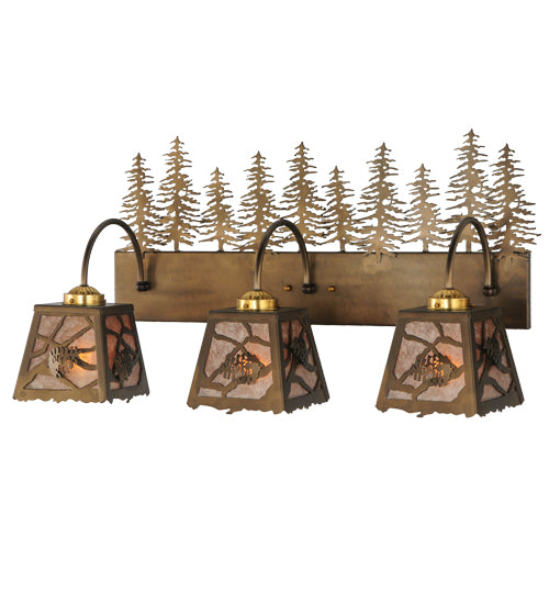 Meyda Tiffany Spruce Pine 143443 Bath Vanity Light 11 in. wide - Antique Copper