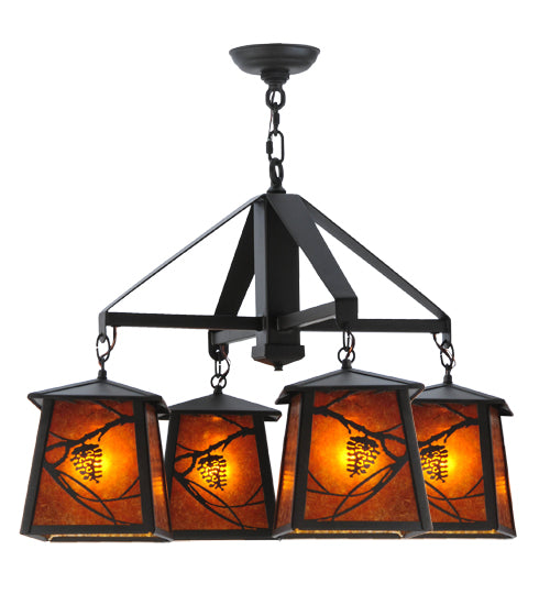 Meyda Tiffany Whispering Pines 143500 Chandelier Light - Oil Rubbed Bronze