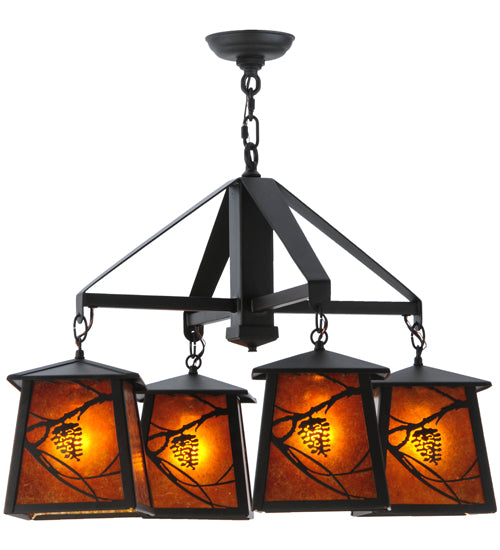 Meyda Tiffany Whispering Pines 143500 Chandelier Light - Oil Rubbed Bronze
