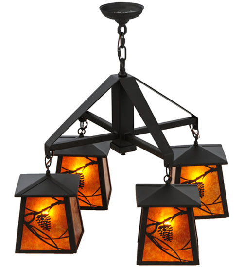 Meyda Tiffany Whispering Pines 143500 Chandelier Light - Oil Rubbed Bronze