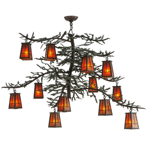 Meyda Tiffany Pine Branch 143845 Chandelier Light - Timeless Bronze,Custom