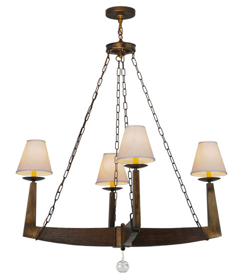 Meyda Tiffany Arendal 143889 Chandelier Light - Antique Copper,Natural Wood,Custom